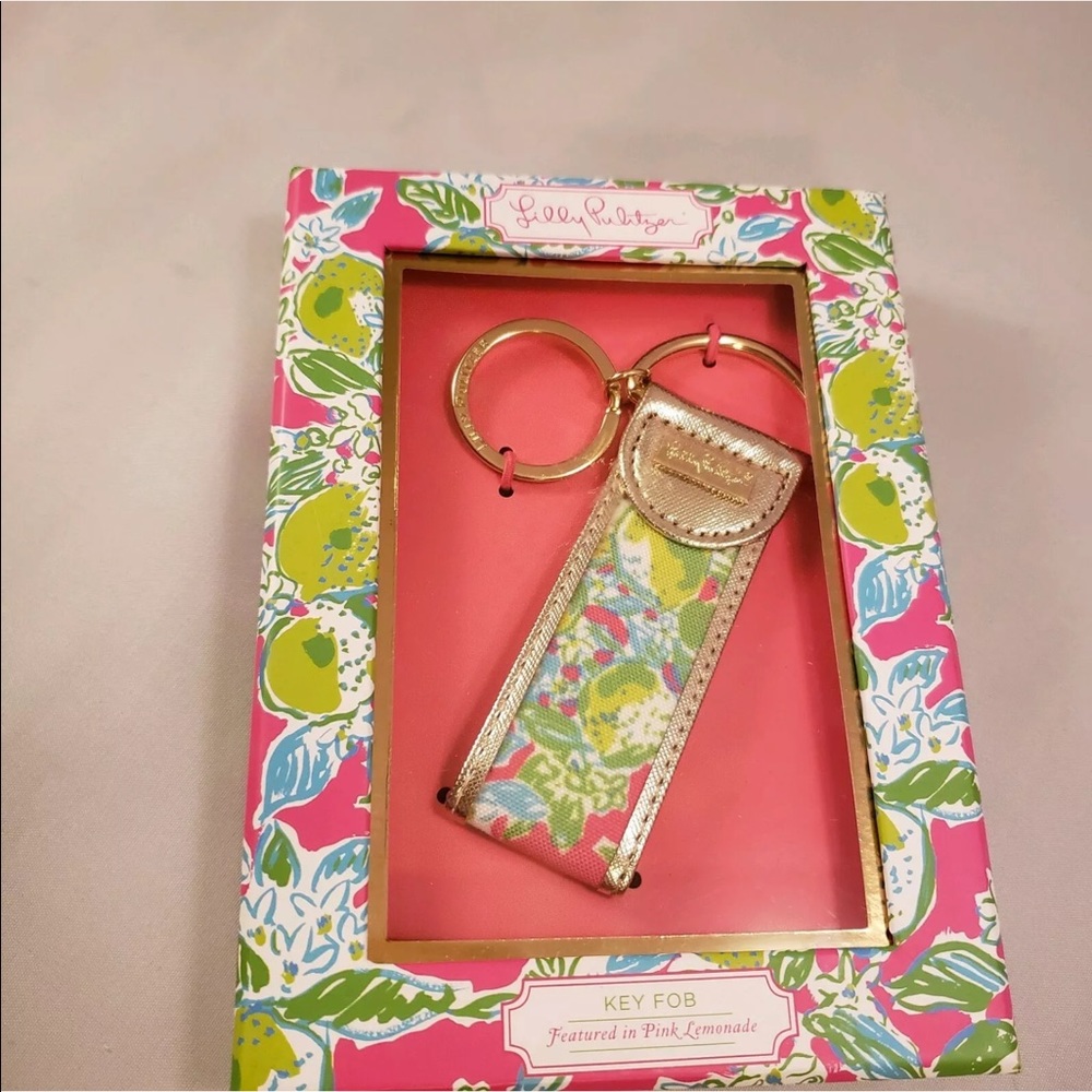 New Lilly Pulitzer key fob in “pink lemonade”
